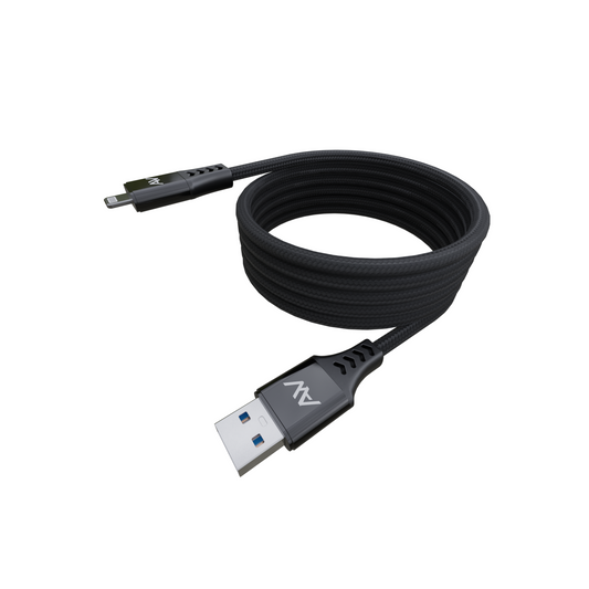 USB 3.0 to Lightning Cable - 20W, 4.5A, 4 Core Copper, Nylon Braided, IC Connector, 1 Meter