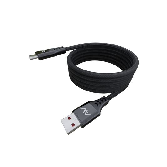 USB 3.2 to Type C Cable - 80W, 6A, 5 Core Copper, Nylon Braided, IC Connector, 1 Meter